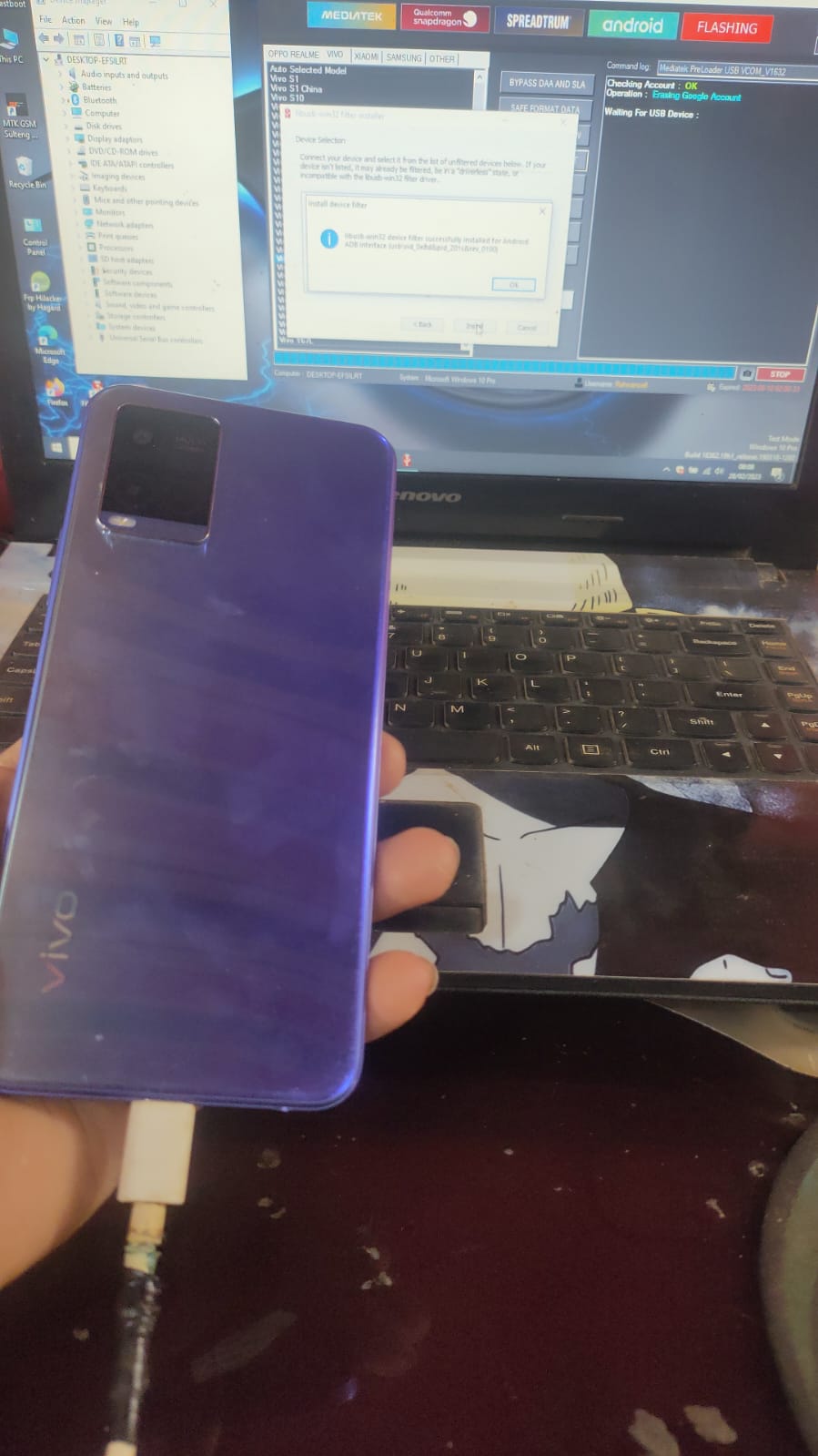 Vivo y21 Tidak Konek Gstool