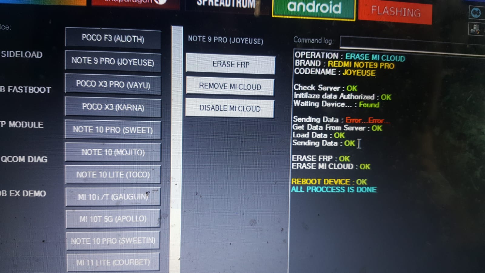 Redmi Note 9 Pro Gagal Micloud