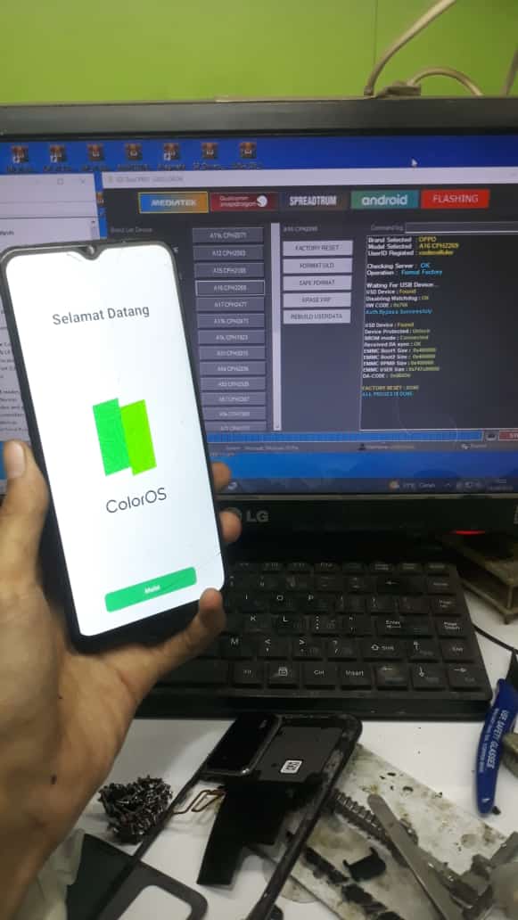 Oppo A16 Reset Pola Done