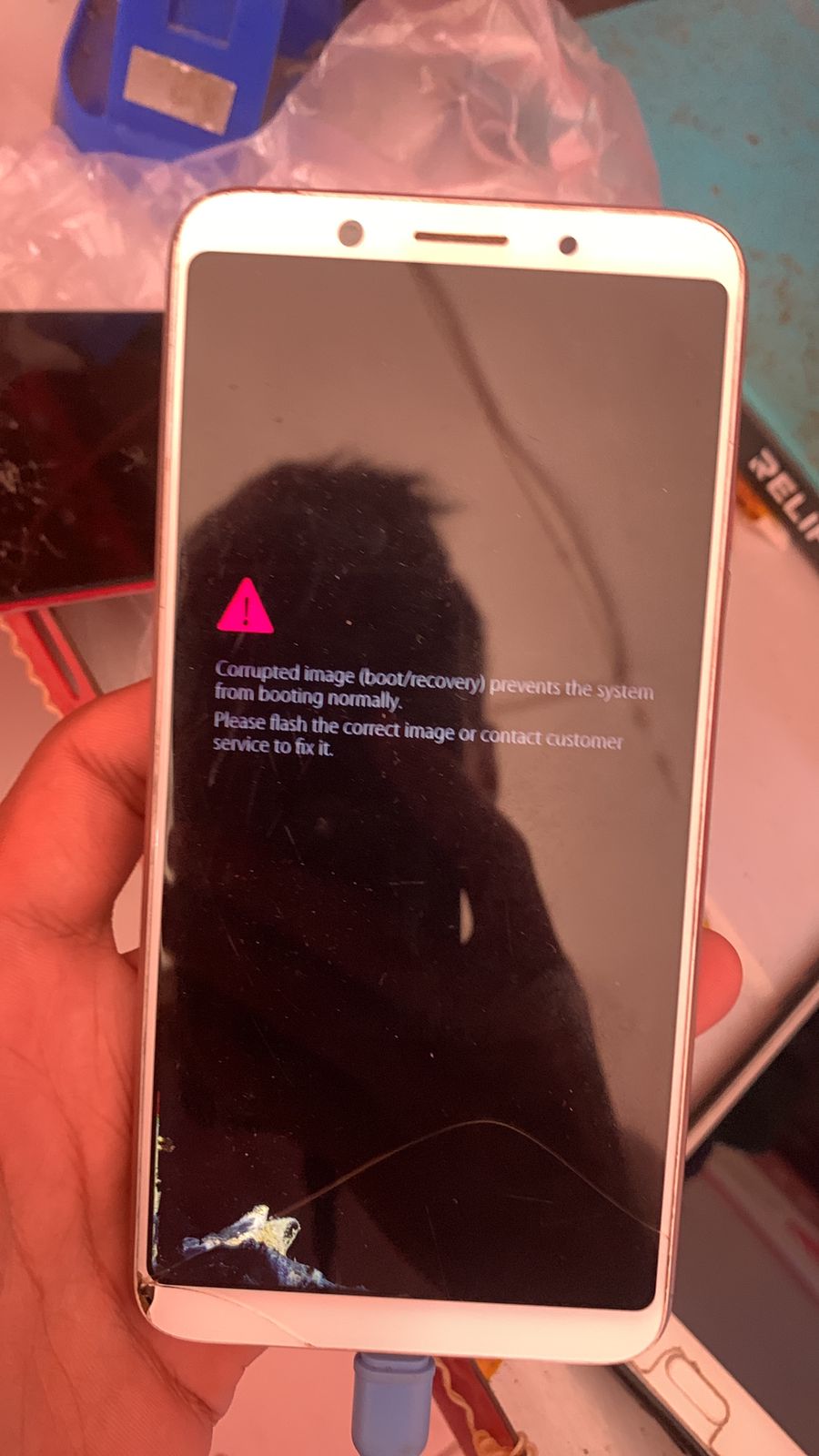 Oppo F5 Corrupted Image